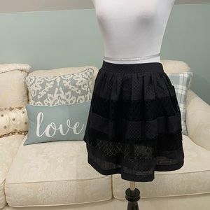 NWT Black Skirt w/Lace Cut Outs